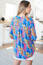 Load image into Gallery viewer, DEAR SCARLETT- Lizzy Top in Blue and Pink Branches
