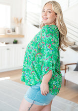Load image into Gallery viewer, DEAR SCARLETT- Lizzy Top in Emerald and Magenta Paisley
